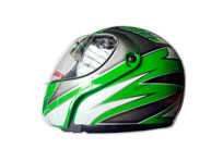 Casco verde c/quijada
